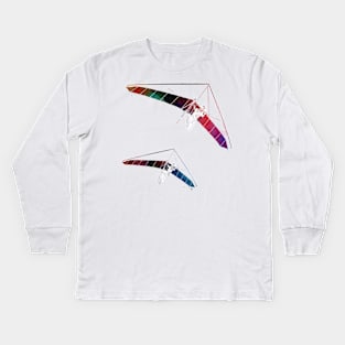 paraglider sport art #paraglider Kids Long Sleeve T-Shirt